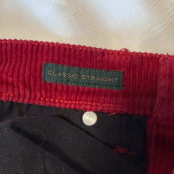 LRL Lauren Jeans Co Red Corduroy Pants Classic Straight Size 2 - Picture 3 of 9